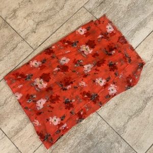 Beautifully Bright Coral/Red/White Scarf